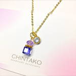 パフューム✳︎キュービックジルコニア ネックレス purple