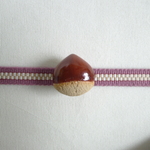 小さい栗の帯留め（22ｍｍ）