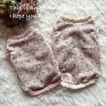 パステル リトルブーケ 花柄★犬服タンクトップ★ハイネックも可