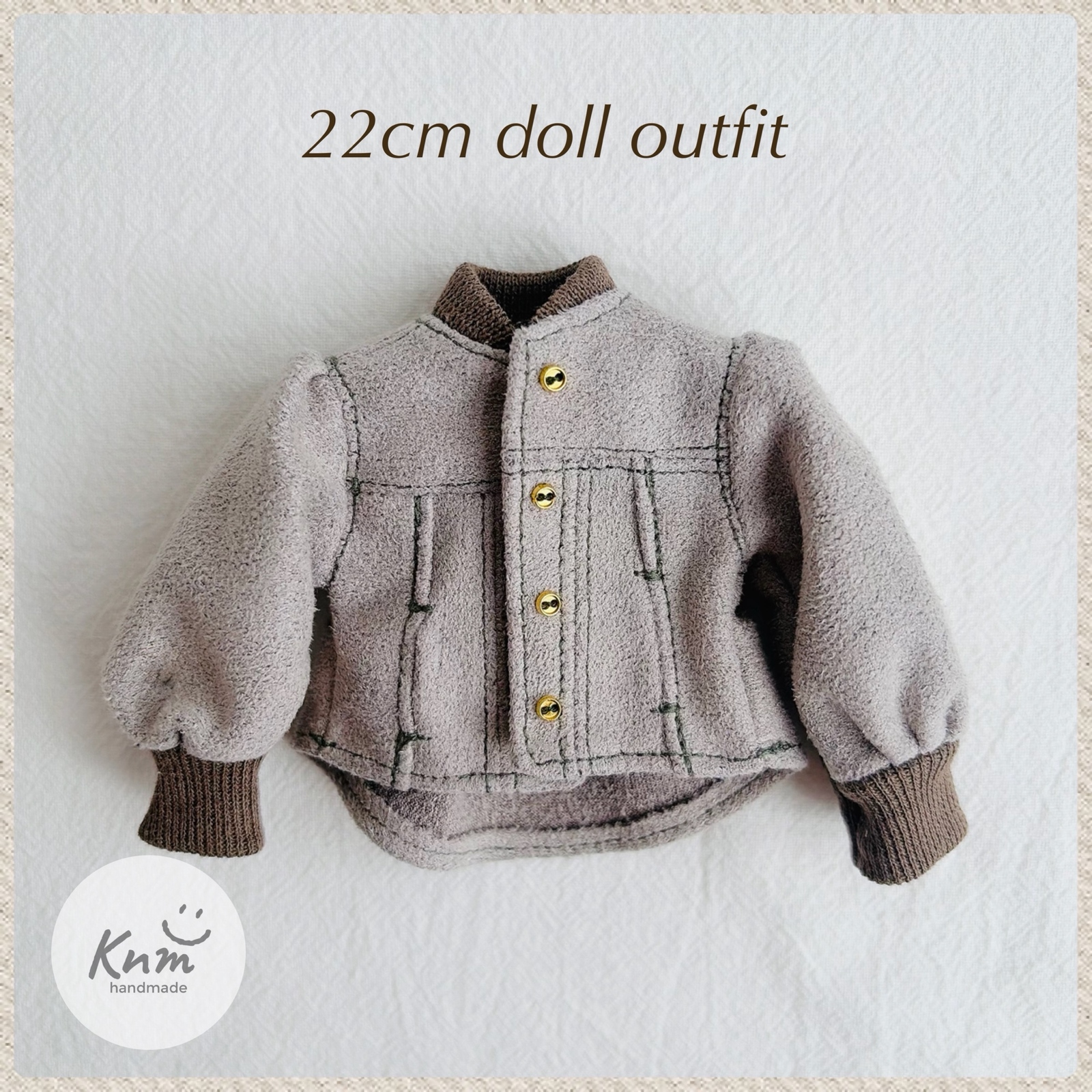 スウェードブルゾン 22cmドールアウトフィット 22cmドール服
