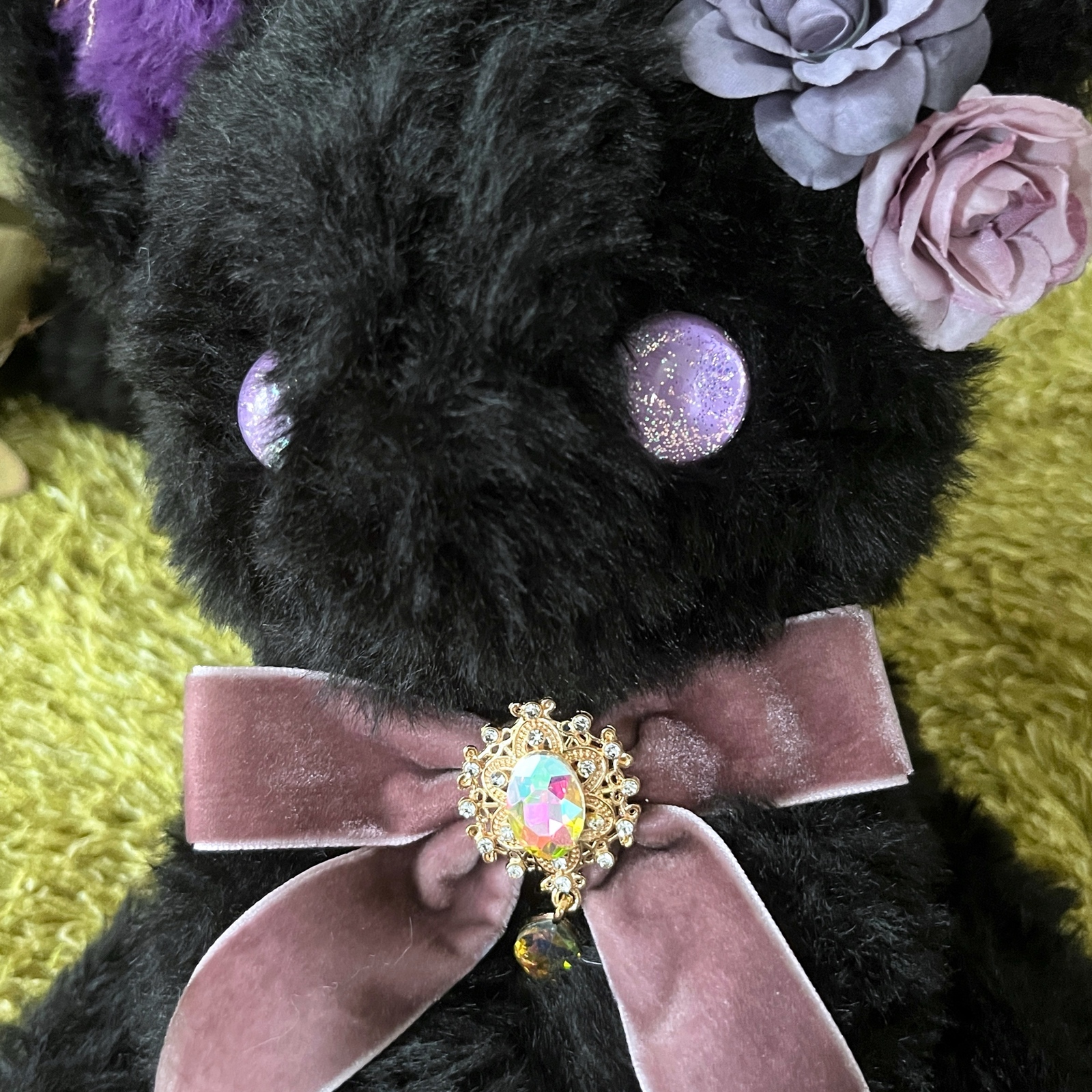 誰でも購入OK】硝子の瞳をもつ 花幻猫のあみぐるみ 猫 幻獣 アート