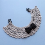 🐈‍⬛ cat necklace 142 受注後製作【猫 首飾り 首輪  セーフティバックル  かぎ針編み】