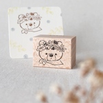 クマの秋色あつめ | 手帳・お手紙に | 森の動物ラバースタンプ 3×2cm