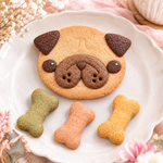 パグッキー　パグ　クッキー　ほね3枚　犬　ドッグ　焼き菓子　かわいい　動物　プレゼント　プチギフト　ギフト　贈り物