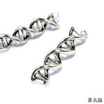 DNA遺伝子チャーム 銀古美 2個【理系化学パーツ】