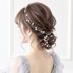 ♥️200   ブライダル パール ヘアアクセサリー  / ヘッドドレス カチューシャ 結婚式 