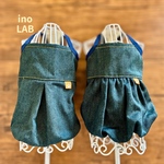 犬服　インディゴデニムのタンクトップ&バルーンワンピース