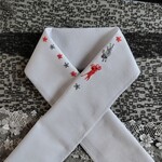 手刺繍半襟　ねずみとうさぎ　7歳児