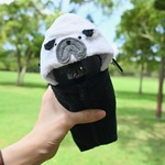 ペットボトルホルダー　パグずきんちゃん　黒（500〜650ml　保冷シート使用・カラビナ付）