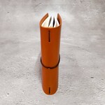 ３連ゴム・書きやすい・トラベラーズノート用カバー（パスポートサイズ）　サドルレザー　キャメル色