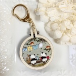 刺繍ミニ枠キーホルダー   no.5