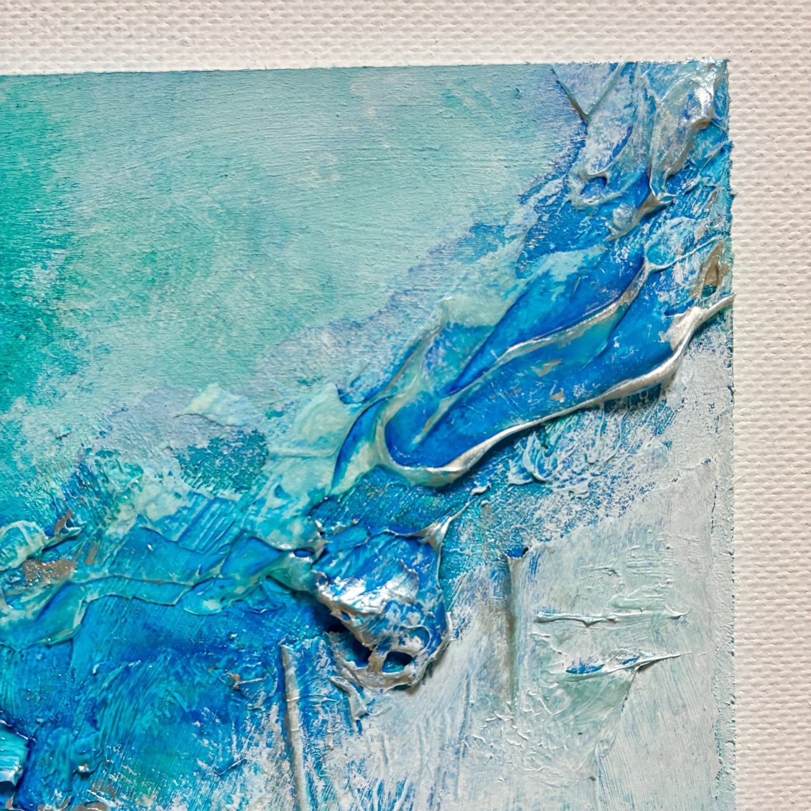 Blue shape＊テクスチャーアート 絵画 原画 抽象画 現代アート ホテル