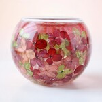 秋色 紫陽花 キャンドルホルダー【精油 お好きな香りをチョイス】〇LEDライトに変更可〇