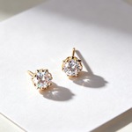 「永遠のトレンド」1点ダイヤ　1Cモアサイト*ピアス　普段使い