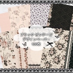 ♡ブラック ビンテージ デザインペーパー 100枚♡