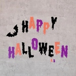 🎃壁面飾り 壁紙飾り ハロウィン素材👻 ガーランド 文字とコウモリさん🦇三色カラー