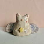 陶器「ねこの天使・星」
