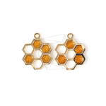 PDT-820-G【2個入り】ハニカムフラワーペンダント,Honey Comb Flower Pendant