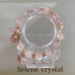 桜瑪瑙ブレスレット 〜うさぎが彩る優しい桜色〜　　　　　Selene crystal
