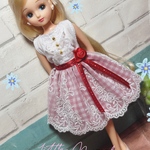 リカちゃん服ワンピース  〜赤ギンガムチェック〜