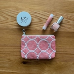 mina perhonen tambourine ミニ コスメ ポーチ　レッド　ミナペルホネン の刺繍生地　millie タンバリン