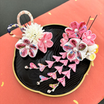 つまみ細工の髪飾り☆ピンク