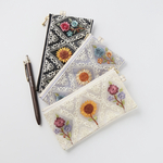 3色セット　16cmファスナー×8.5cm  インド刺繍リボン