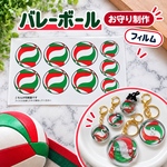 ９月限定🟥🟢バレーボール丸プレートキーホルダー用フィルム　