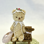 【ハンドメイド】11.5cm_小さめテディベアとミニベアのセット【テディベア】
