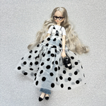 ⭐︎SALE⭐︎  再販なし　オーガンジー　ドット　チュール　ワンピース　ジャンパースカート　ピュアニーモ　リカちゃん　　ワンピース　ドール　