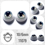 11079 ✤ 10/6mm ドール用アイチップ 彫刻TYPE