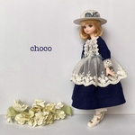 リカちゃん服　ブライス服　アンティーク風ドレス　小さな秋を探しに🍁🧳