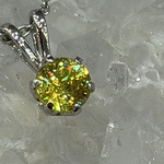 スフェーンのシンプルネックレスC～0.84ct（イエロー系）