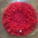 カフェマット♡ Red Rose Tutu♡直径58㎝（フリル含）