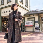 大島紬リメイク＊柄合わせが美しいヘチマ衿風ロングコート