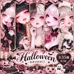 《 Halloween Girl 🎃 SET 》Sakuraꕤ オリジナル人物ステッカー シール ステッカー