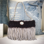 【1点のみ】Hoooked Zpagetti★ふわふわファー付フリンジポシェット♡