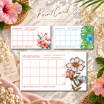 100枚 フラミンゴ　ハイビスカス　スタンプカード ポイントカード