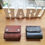 HARUオリジナルトラッカーウォレットミニ　イタリアンレザーブラック