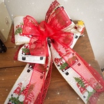 クリスマス　リボン飾り　ツリートップ　クリスマスツリー　クリスマスリース　ツリートップリボン　オーナメント　ラッピング