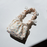 【一点限定】絵画のようなオーガーンジー「巾着バッグ」, y2k 巾着バッグ　振袖　結婚式　お呼ばれ