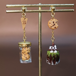 BOOカヌレとお菓子の小瓶　ピアス＆イヤリング/チャーム｜抹茶・紫芋 ハロウィン