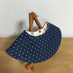 【送料込】☆使い勝手一番☆まんまるスタイ＊お洒落な小さなドット(紺)