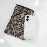 F12 スマホポーチ　D19cm×12cmファスナー　インド刺繍生地