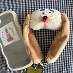 わんストラップ🫖ミルクティーカラー｜ぬいぐるみハンドストラップ｜シール付き