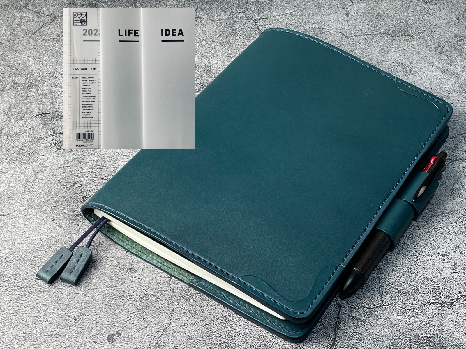 ほぼ日手帳カバー 手縫】おおきいほぼ日5年手帳用チョコ色本革手帳カバー※アジャスト機能