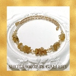 ［再販2］ゴールドルチル　さざれ　ワイヤーブレスレット　#minne_new #ルチルクォーツ