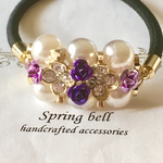 【SALE】【再販(^^♪】romantic pearl & rose　  purple