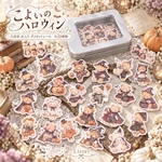 【こよいのハロウィン】大容量 缶入りダイカットシール〈微光沢〉全23柄・69枚入り