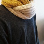 メンズ向けスヌード　二重巻き